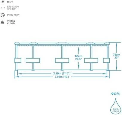 Karkasinis baseinas su siurbliu Bestway Steel Pro  56679 305x76cm