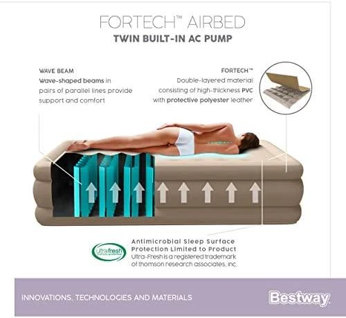 Bestway Fortech Pripučiama lova su įmontuota AC pompa, didelė