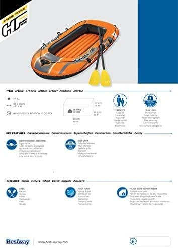 Bestway 61062 pripučiama valtis Kelionėms / poilsiui
