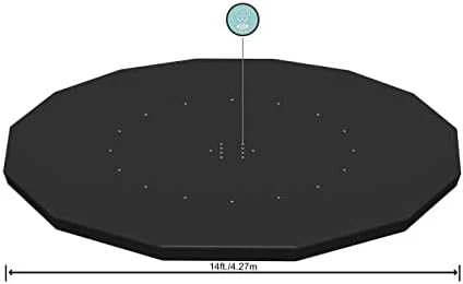 Juodas 427 cm skersmens baseino uždangalas