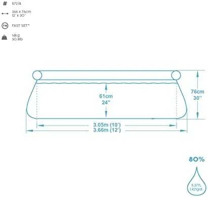 Bestway baseinas Fast Set 366x76cm (57274)