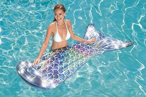 BESTWAY pripučiamas čiužinys Iridescent Mermaid Tail, 1.93m x 1.01m, 43413