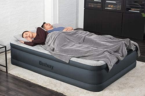 "Bestway® Fortech™" Pripučiamas dvivietis čiužinys "Snugable Top™" įmontuotas kintamosios srovės siurblys, 203 x 152 x 46 cm