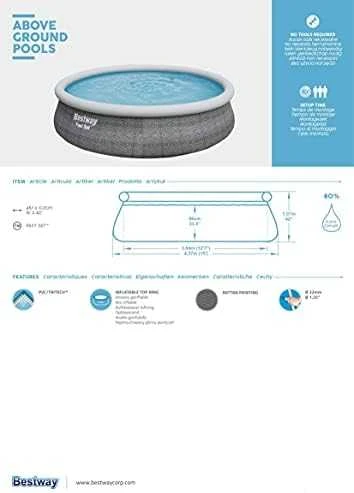 Bestway Fast Set™ apvalus baseinas 4,57 m x 1,07 m