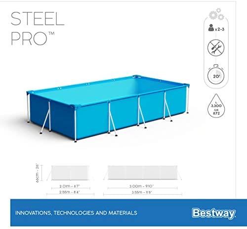 Bestway Steel Pro 56404 antžeminis baseinas Karkasinis baseinas Stačiakampis 3300 L Mėlyna