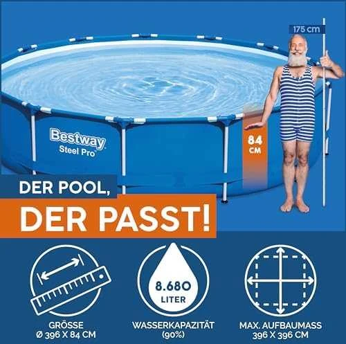 Bestway karkasinis baseinas 396cm Steel Pro (5612E)