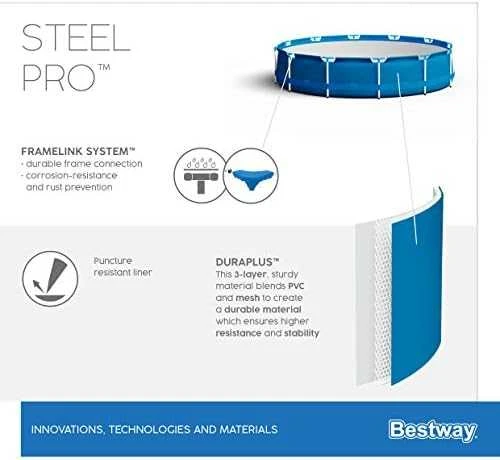 Bestway karkasinis baseinas 396cm Steel Pro (5612E)