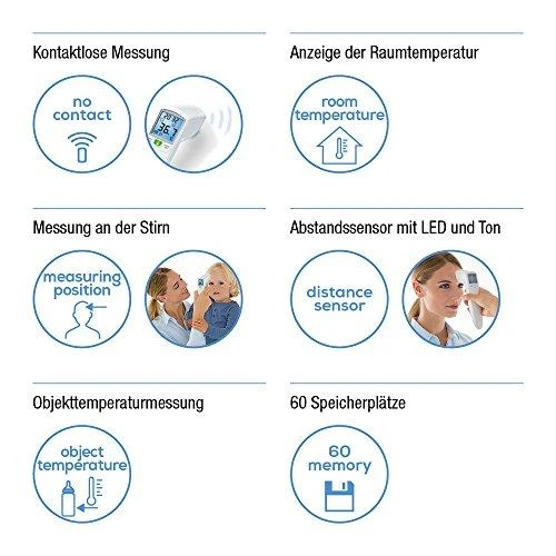 Beurer Bekontaktis termometras FT100