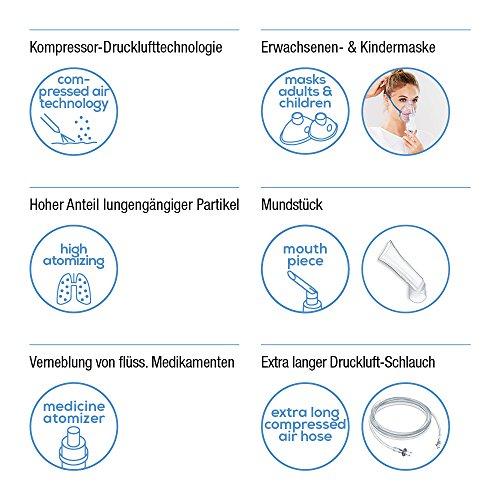 Beurer inhaliatorius su suspausto oro technologija, 0,35 ml/min, IH 18