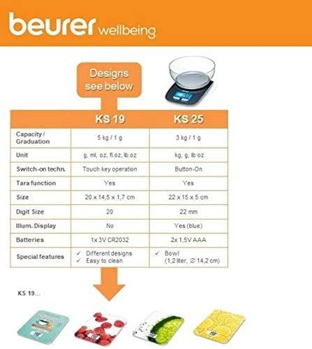 Beurer Virtuvinės svarstyklės KS19Fresh