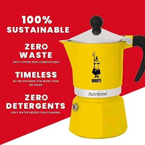 Kavos Aparatas - Bialetti Rainbow 6TZ 300 ml Geltonas
