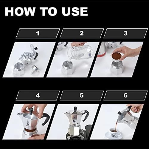 Bialetti Moka Express Moka kavinukas 0.775 L Aliuminio, Juodas