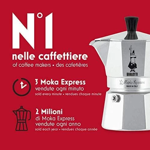 Bialetti Moka Express Moka kavinukas 0.775 L Aliuminio, Juodas