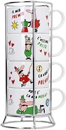 Bialetti Italia Do Cappuccino 4 vnt. x 200 ml balta