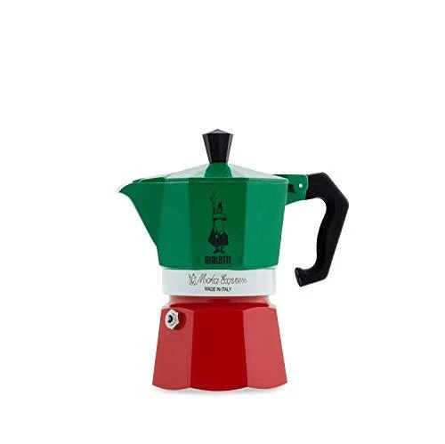 Bialetti Moka Express Italia 3TZ (150 ml) raudona-žalia