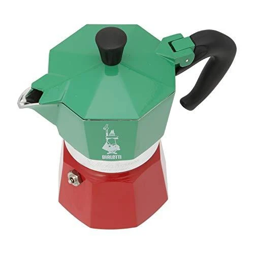 Bialetti Moka Express Italia 3TZ (150 ml) raudona-žalia
