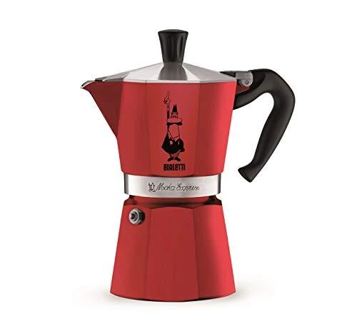Moka puodas BIALETTI Moka Express (Netaikoma, raudona spalva)