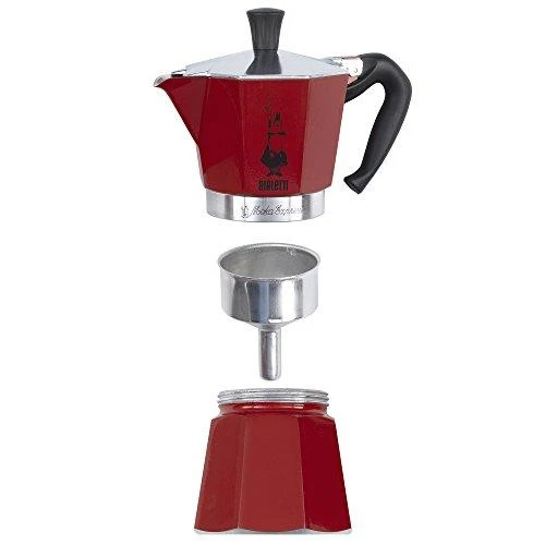Moka puodas BIALETTI Moka Express (Netaikoma, raudona spalva)