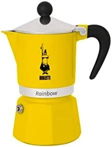 Bialetti espreso kavos virimo aparatas Rainbow 3 puodeliai geltoni
