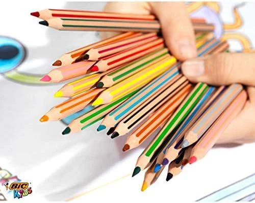 Spalvotieji pieštukai Bic Evolution Stripes, 24 vnt.