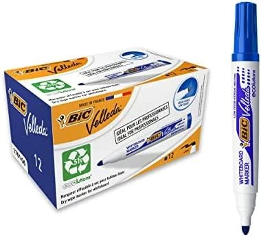 Bic Žymeklis baltai lentai Velleda 1701 1-5 mm, mėlynas, pakuotėje 12 vnt. 525826