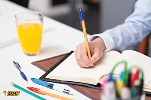 Bic Tušinukas Oranžinis Fine 0.8 mm, mėlyni, pakuotėje 20 vnt.101113