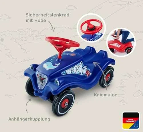 Smoby BIG Vaikiškas Automobilis Bobby Car Su Delfino Piešiniu