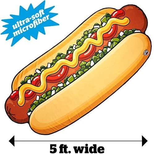 Rankšluostis Big Mouth Paplūdimio kilimėlis, Hot Dog
