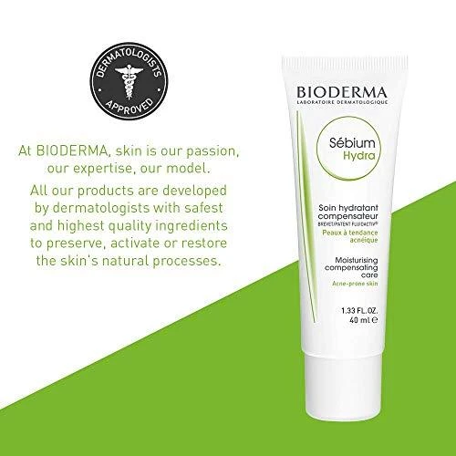 Bioderma Sebium Hydra Moisturising Compensating Creme Drėkinamasis kremas veidui, 40 ml