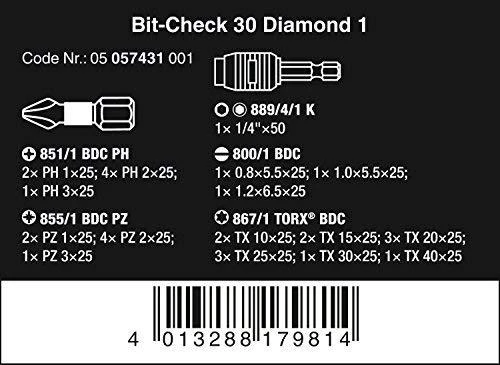 Wera BC 30 Diamond 1 suktuvo antgalis 30 vnt
