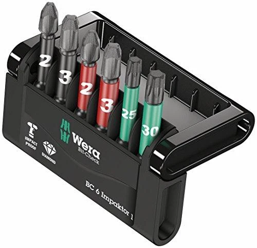 Smūginių antgalių rinkinys Wera Bit-Check 30 Impaktor, 30 vnt, PH+PZ+TORX+HEX