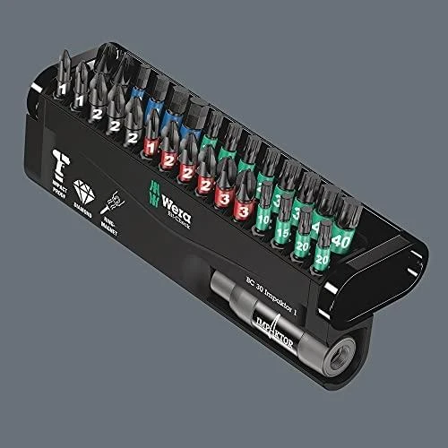 Smūginių antgalių rinkinys Wera Bit-Check 30 Impaktor, 30 vnt, PH+PZ+TORX+HEX