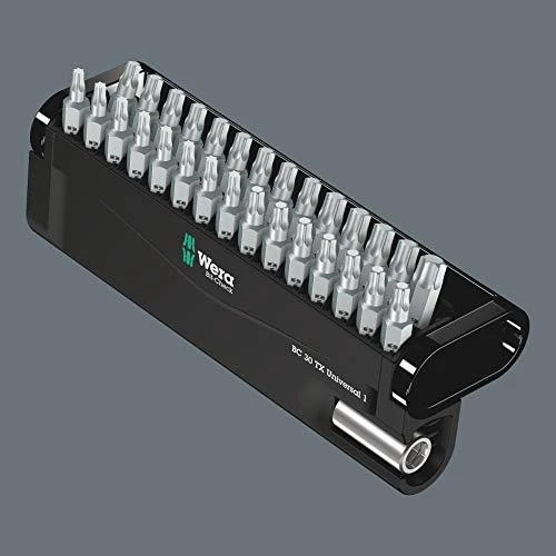 30 dalių sukimo antgalių rinkinys WERA TX Universal 1