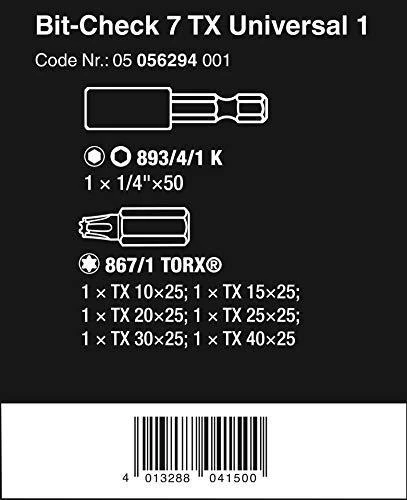 TORX antgalių rinkinys su laikikliu WERA 056294