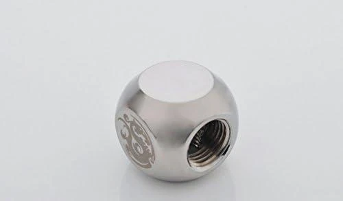 „Bitspower“ adapteris T formos skirstytuvas 3x G1/4 colio vidinis sriegis - blizgus sidabrinis