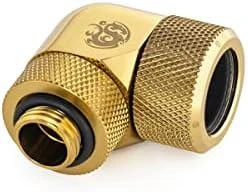 „Bitspower Advanced Multi-Link“ adapteris, 90 laipsnių G1/4 colio BSP ir 16 mm išorinio skersmens kietojo vamzdžio jungtis, pasukama.