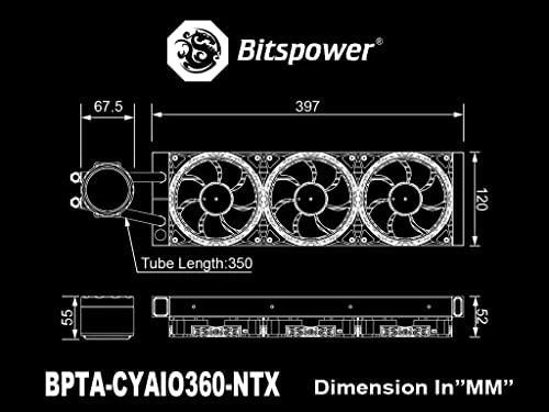 „Bitspower Cyclops 360“ universalus skysčio aušintuvas, ARGB ® 360 mm