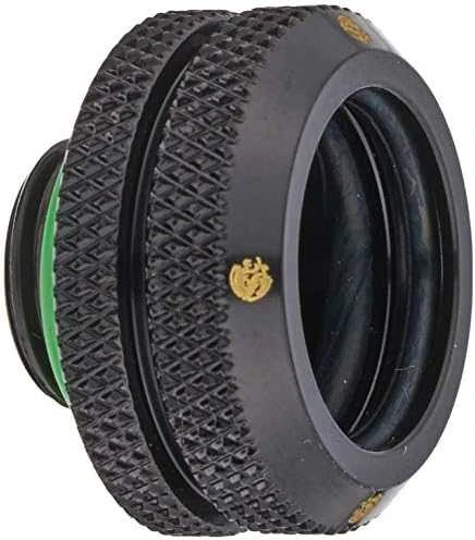 „Bitspower Multi-Link“ adapteris, tiesus G1/4 colio vidinis sriegis, 16 mm išorinio skersmens kietas vamzdis, matinis juodas