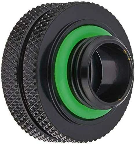 „Bitspower Multi-Link“ adapteris, tiesus G1/4 colio vidinis sriegis, 16 mm išorinio skersmens kietas vamzdis, matinis juodas