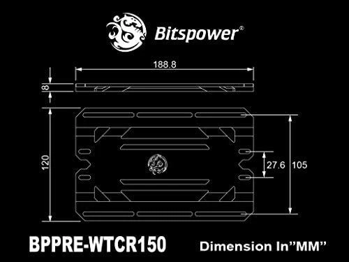 Bitspower Premium Cubiod rezervuaras 150 mm - akrilas