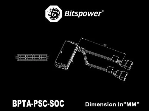 „Bitspower“ 24 kontaktų ATX® tiltelinis kištukas su ventiliatoriaus išvestimi