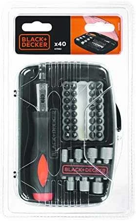 Black & Decker Juodas & Decker Juodas+DECKER PRIEDŲ RINKINYS 40 vnt.