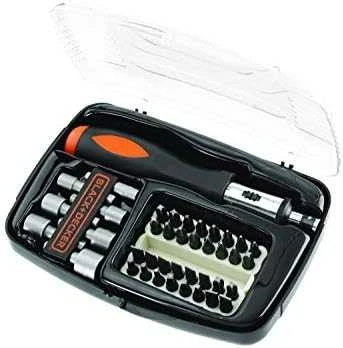Black & Decker Juodas & Decker Juodas+DECKER PRIEDŲ RINKINYS 40 vnt.