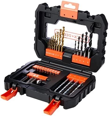 Black & Decker Juodas & Decker komplektas 31 vnt. grąžtai ir antgaliai 1/4" Juodas+DECKER [A7233-XJ]