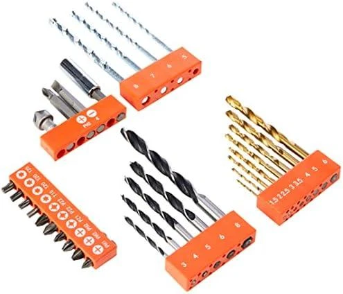 Black & Decker Juodas & Decker komplektas 31 vnt. grąžtai ir antgaliai 1/4" Juodas+DECKER [A7233-XJ]