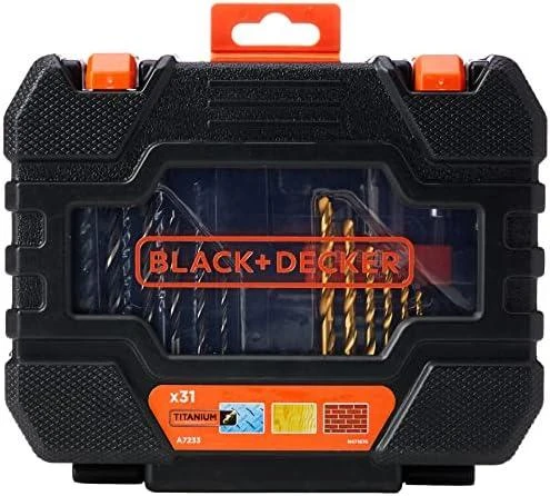 Black & Decker Juodas & Decker komplektas 31 vnt. grąžtai ir antgaliai 1/4" Juodas+DECKER [A7233-XJ]