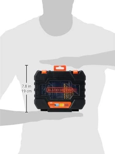 Black & Decker Juodas & Decker komplektas 31 vnt. grąžtai ir antgaliai 1/4" Juodas+DECKER [A7233-XJ]