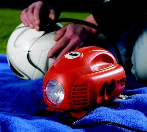 Black & Decker Juodas+DECKER KOMPRESOR / Kompresorius MINI 12V 8,3BAR ASI200