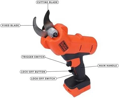 Black & Decker Juodas & Decker Sekatorius Juodas & Decker BCPP18B-XJ; 18 V (be akumuliatoriaus ir pakrovėjo)