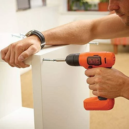 Black & Decker Juodas & Decker wiertarko-wkrętarka akumuliatorinė 7,2V, Juodas & Decker [BDCD8-QW] 1,5Ah, Li-Ion